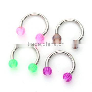 Wholesale Unique Lip Ring Acrylic Balls Nose Ring Lip Ring Eyebrow Rings CBR Piercing Jewelry