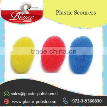 Top Quality Colorful Plastic Scourers with Custom Label