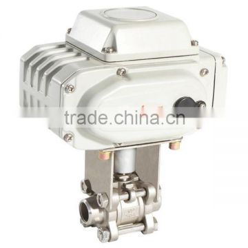 control ball valve with electric actuator