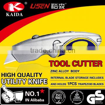 3pcs Trapezoid blade Zinc alloy Trimming Utility Cutter Knife