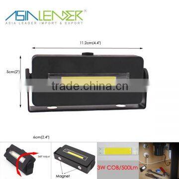 Asia Leader Products BT-4815 100% Lighting-50% Lighting-Flash 3W COB 500Lumen Magnetic Working Light