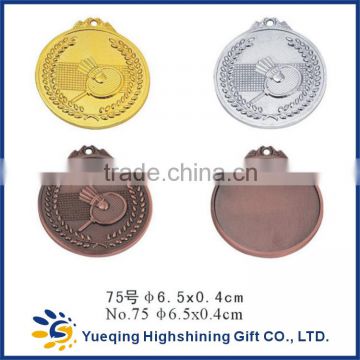 75# High Quality gold silver bronze sports factory directly sale metal craft gift prize award souvenir badminton medal