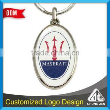 New style Promotional printing keychain for maserati