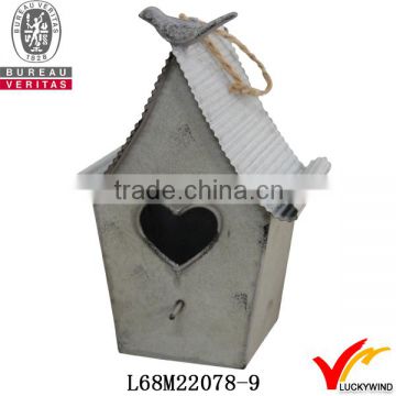 hanging heart cutout antique rusty metal structures roofing house