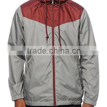 Nylon coaches jackets lightweight windbreaker jacket with printed logo & sublimation printed lining waterproof nylon jackets