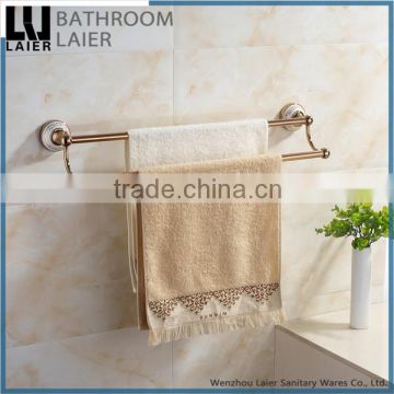 Fancy Design Zinc Alloy Rose Gold Finishing Bathroom Accessories Wall Mounted Double Towel Bar