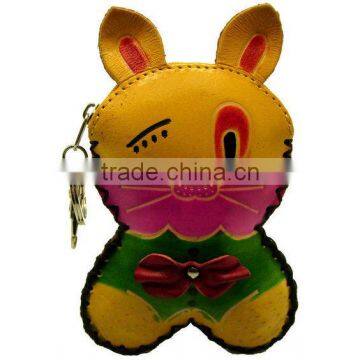 2014 china wholesale handmade animal shaped genuine leather coin purse