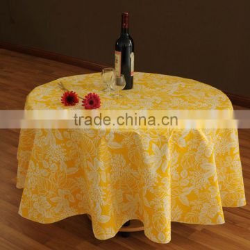 waterproof table cloth/fashion design PVC table cloth/PVC+polyester table cloth
