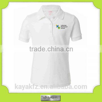 custom-made cotton men's promotional white polo t shirt