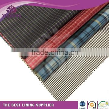 wholesale polyester yarn dyed plaid lining for suit clothing manufacture supplier in china