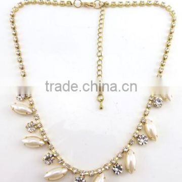 America styles pearl marquise rhinestone necklace