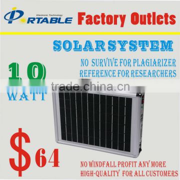 10W solar generator aluminuim aplloy case portqable solar energy home system