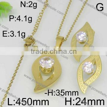 Powell wholesale popular china gold jewelry 18k jewelry sets