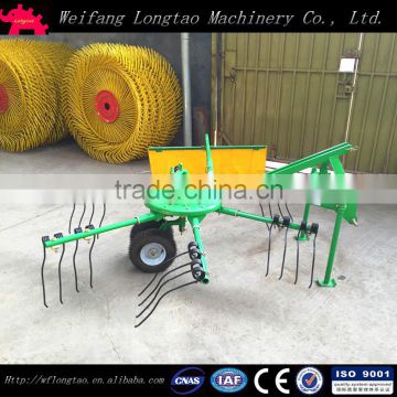 Farm tractor pto driven 3 point hitch hay tedder with CE approved