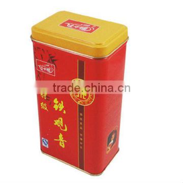 rectangular China green tea tin box
