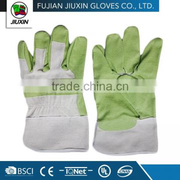 JX68A106 Professional Hot Sale Green PVC leather gloves for work