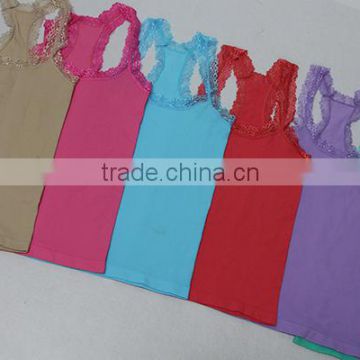 BSCI factory made lace slender body tank top for ladies wholesale in China