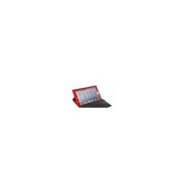 Custom Space-saving Bluetooth 3.0 Wireless Keyboard With Red Leather Case For IPad