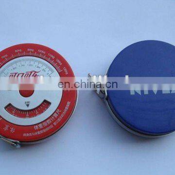 Promotional Cheap Elastic Small Tape Measure with BMI pedometer