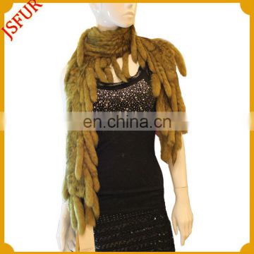 2014 newest pattern long fox fur hmong scarf