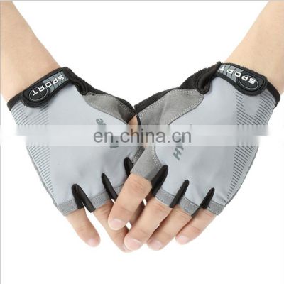 Half-finger sweat absorbing air cooling ice filament thin cycling outdoor sports sunscreen summer fishing gloves