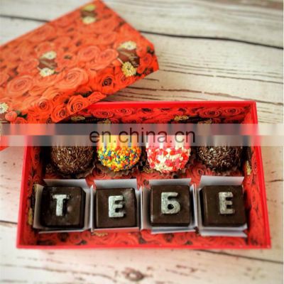 DIY Cake Tool Food-grade Christmas Silicone Chocolate Mold as Jelly & Candy Pudding Mould with Alphabet/Letters of Russian