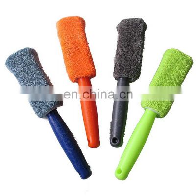 Long Handle Tire Brush Superfine Fiber Car Washing Tools Beauty Tire Cleaning Brush Pigtail Cloth And Wheel Cleaning