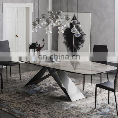 italian dining room furniture modern style 8 seater marble dinning table