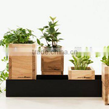 Outdoor Garden Wooden Planter/Wholesale Flower Pots/Wooden Bulk Flower Box