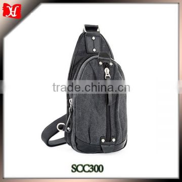 Men's leather chest bag / chest pack bag