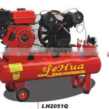35L 5.5HP 4KW gasoline piston type air compressor with two tanks