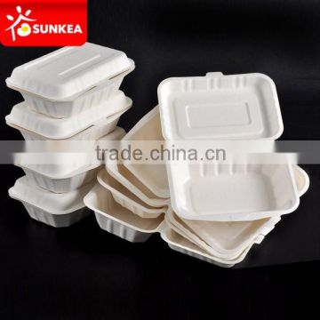 Disposable take away food packaging pulp boxes