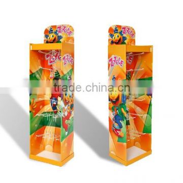 Sturdy Snacks Cardboard Display Stand With Three Shelves
