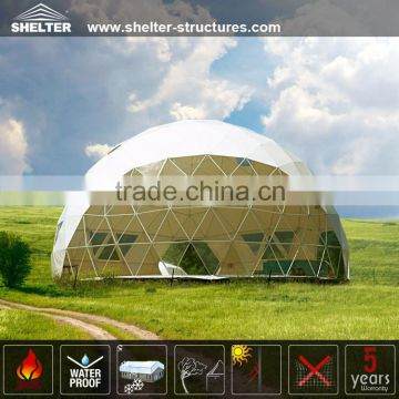 100 People transparent PVC fabric dome tent for sale