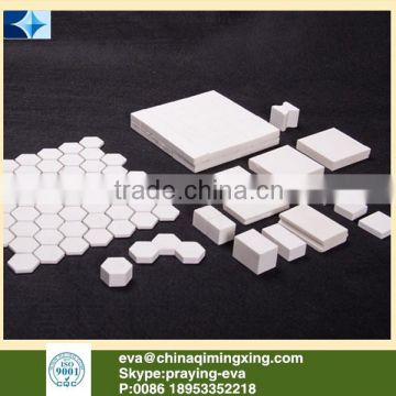 Abrasion resistant ceramic linings alumina hexagon mats