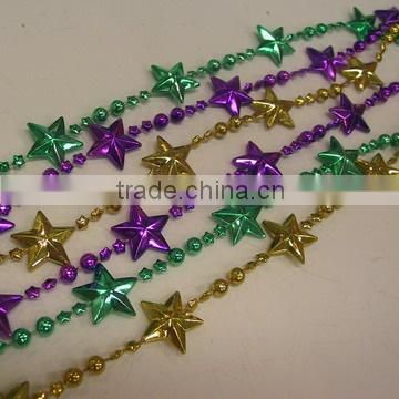 Star beads/mardi gras beads/mardi gras items