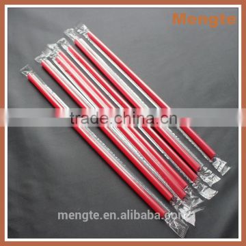 extra long red decorative plastic straws made in china