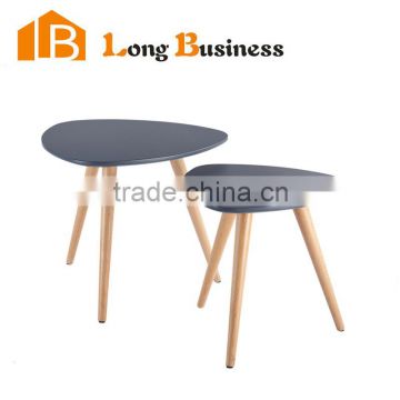 LB-AL5401MDF wooden Coffee table set, modern nesting side table, black side table