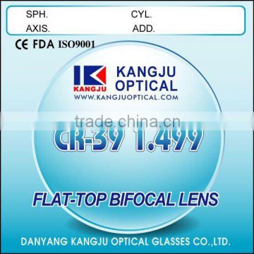 Index CR-39 1.499 Flat Top Bifocal Plastic Lens