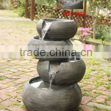 beautiful polyresin water fountain/unique outdoor water fountains/outdoor water features