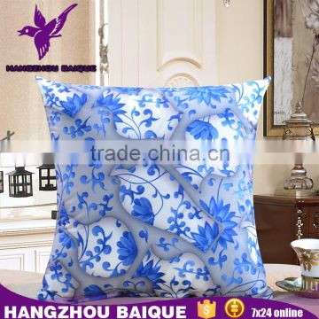 Blue and White Without Filling Latest Design Rattan Sofa Cushion Cover                        
                                                Quality Choice