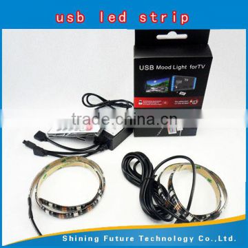 LED strip with controller tv ambient light color changing bias lighting usb,dc5v usb tv led strip
