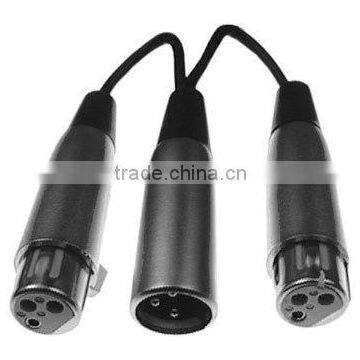 XLR "Y" CABLE W/ 1 MALE TO DUAL FEMALES