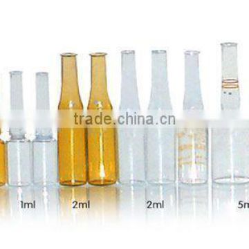 Indian standard, YBB and GMP and ISO standard USP type1 OPC with blue point type C clear glass ampoule