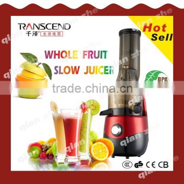 Wide Mouth Slow Juicer with New modern design, electric juicer, stainless steel manual juicer, CE, CB, GS, ROHS Approval