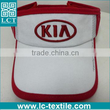 LCTN1839 KIA branded cotton twill sturcted bulk sale visor cap