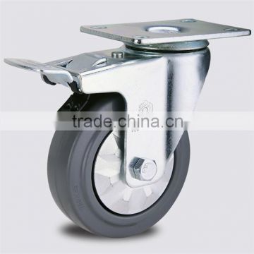 Omni-direcetional cast iron caster with rubber PF-E363