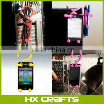 Lovely Phone holder humanoid silicone car holder universal Flexible Versatile Hook Bracket Cell Phone Holder