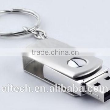 USB factory ,laser logo USB metal swivel usb memory stick