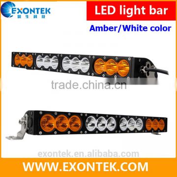 Best price/ambber+white color light bar offroad light bar amber 30W 60W 90W 120W 150W 180W 210W 240W 270W